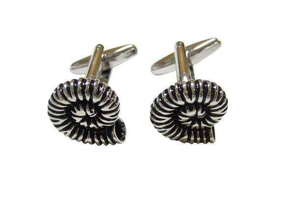 Textured Metal Ammonite Cufflinks