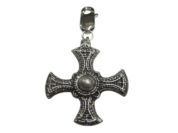 Textured Ancient Celtic Cross Pendant Zipper Pull Charm
