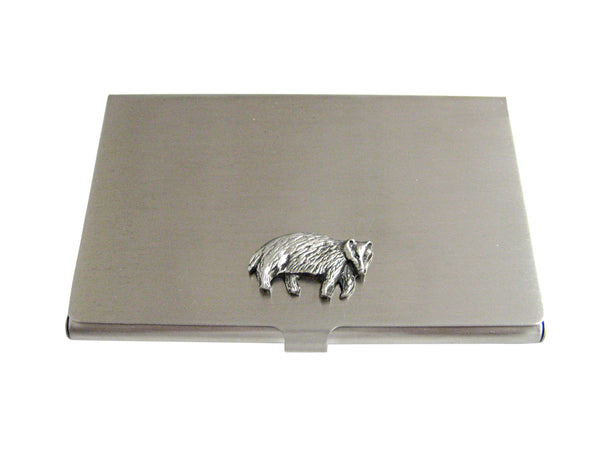 Textured Badger Business Card Holder