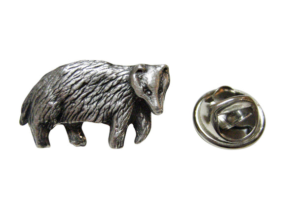 Textured Badger Lapel Pin