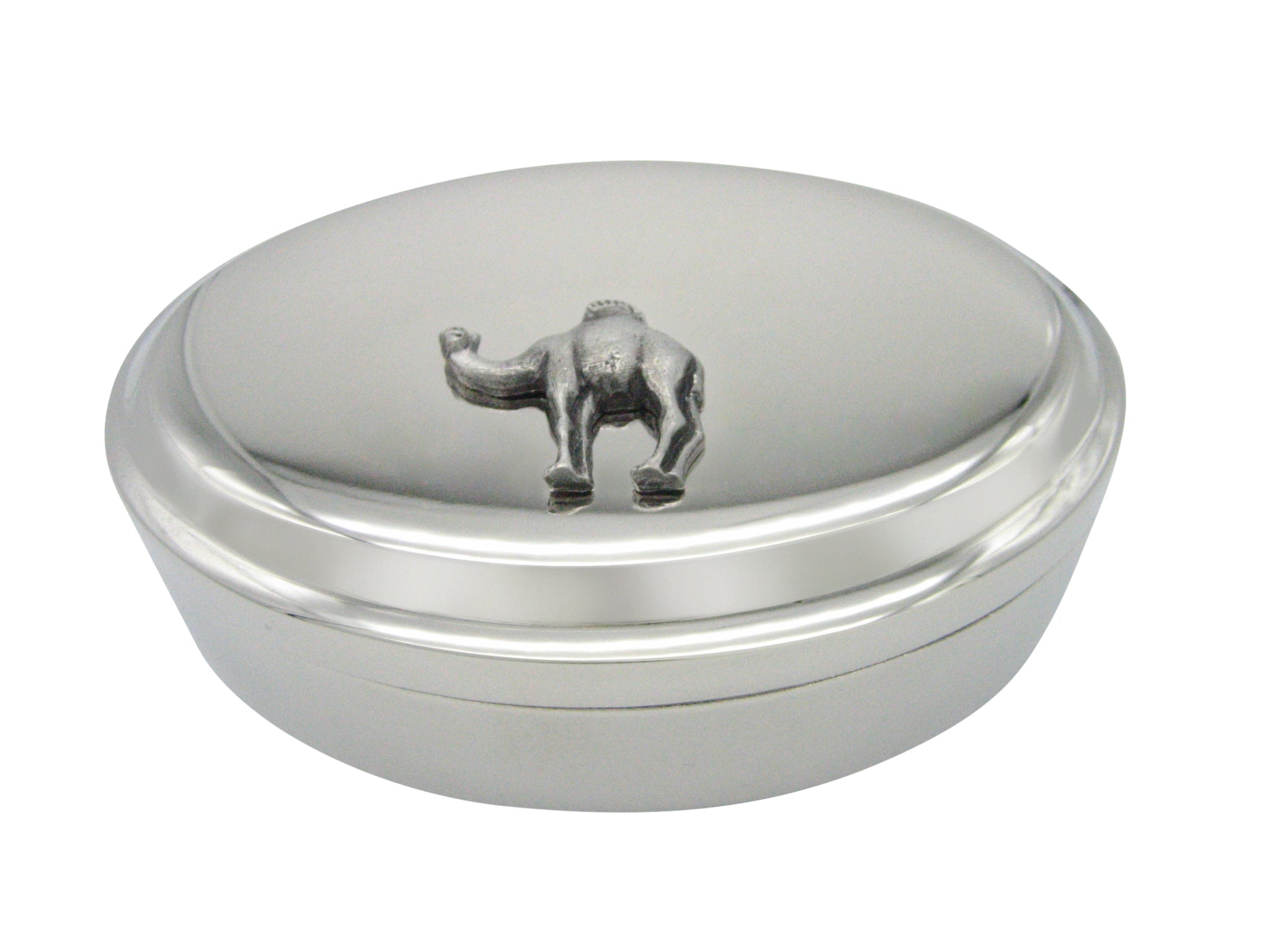 Textured Camel Pendant Oval Trinket Jewelry Box