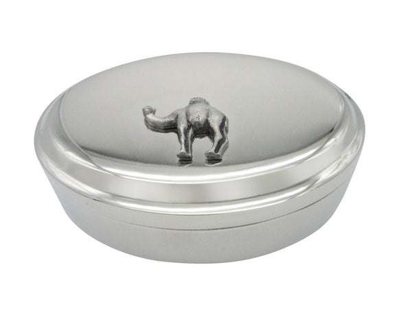 Textured Camel Pendant Oval Trinket Jewelry Box