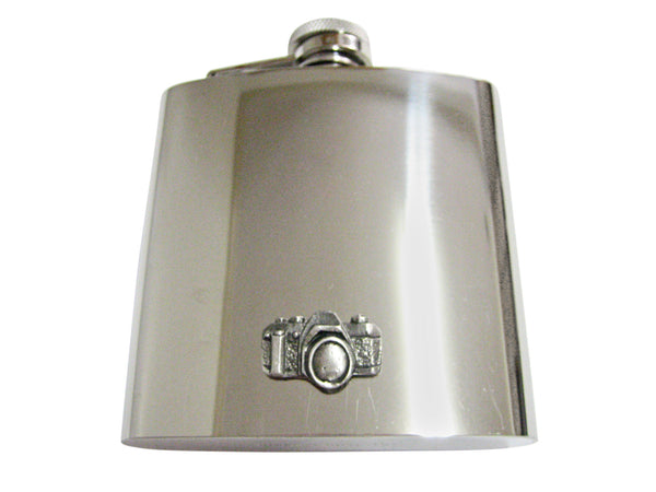 Textured Camera 6 Oz. Stainless Steel Flask
