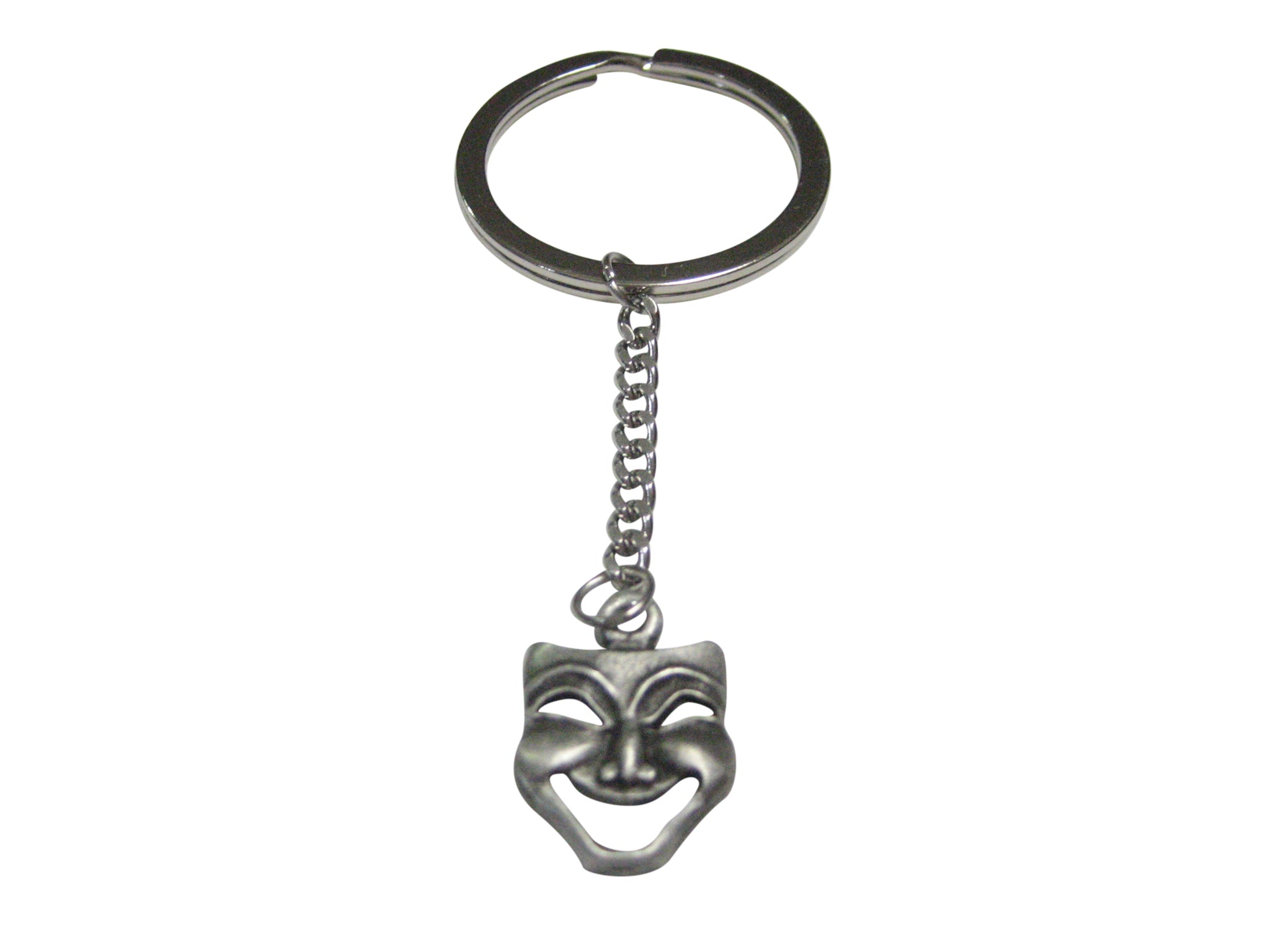 Textured Drama Happy Mask Pendant Keychain