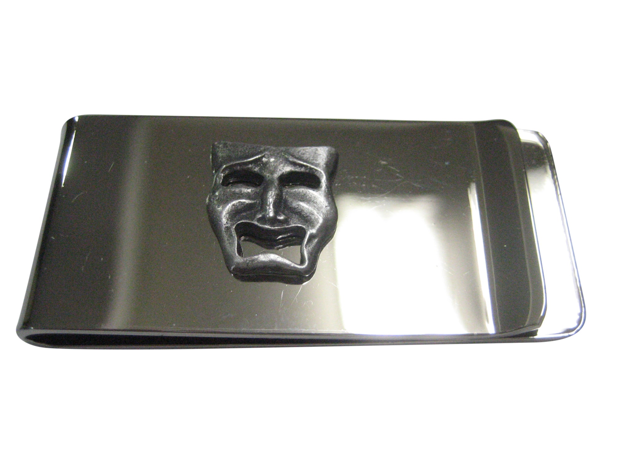 Textured Drama Sad Mask Money Clip