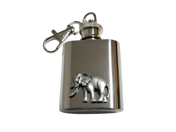 Textured Elephant 1 Oz. Stainless Steel Key Chain Flask