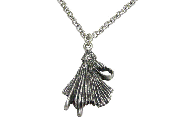 Textured Fishing Fly Pendant Necklace