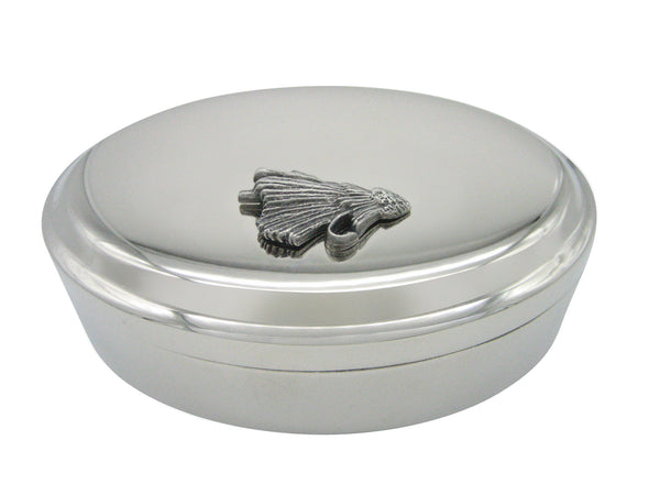 Textured Fishing Fly Pendant Oval Trinket Jewelry Box