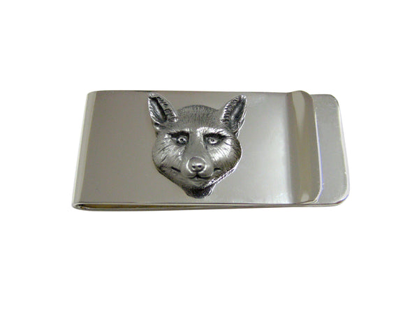 Textured Fox Head Money Clip
