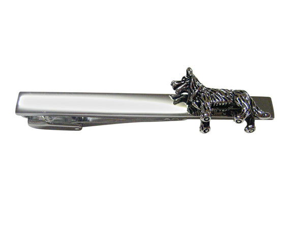 Textured German Shepherd Dog Square Tie Clip