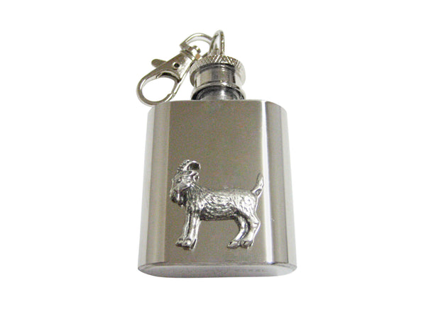 Textured Goat 1 Oz. Stainless Steel Key Chain Flask