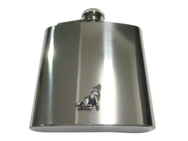 Textured Howling Wolf 6oz Flask
