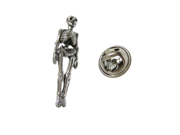 Textured Human Skeleton Lapel Pin
