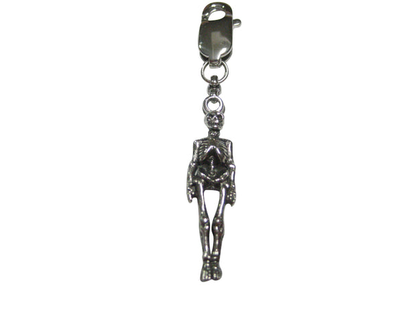 Textured Human Skeleton Pendant Zipper Pull Charm