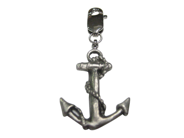 Textured Nautical Anchor Pendant Zipper Pull Charm