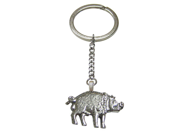 Textured Pig Pendant Keychain