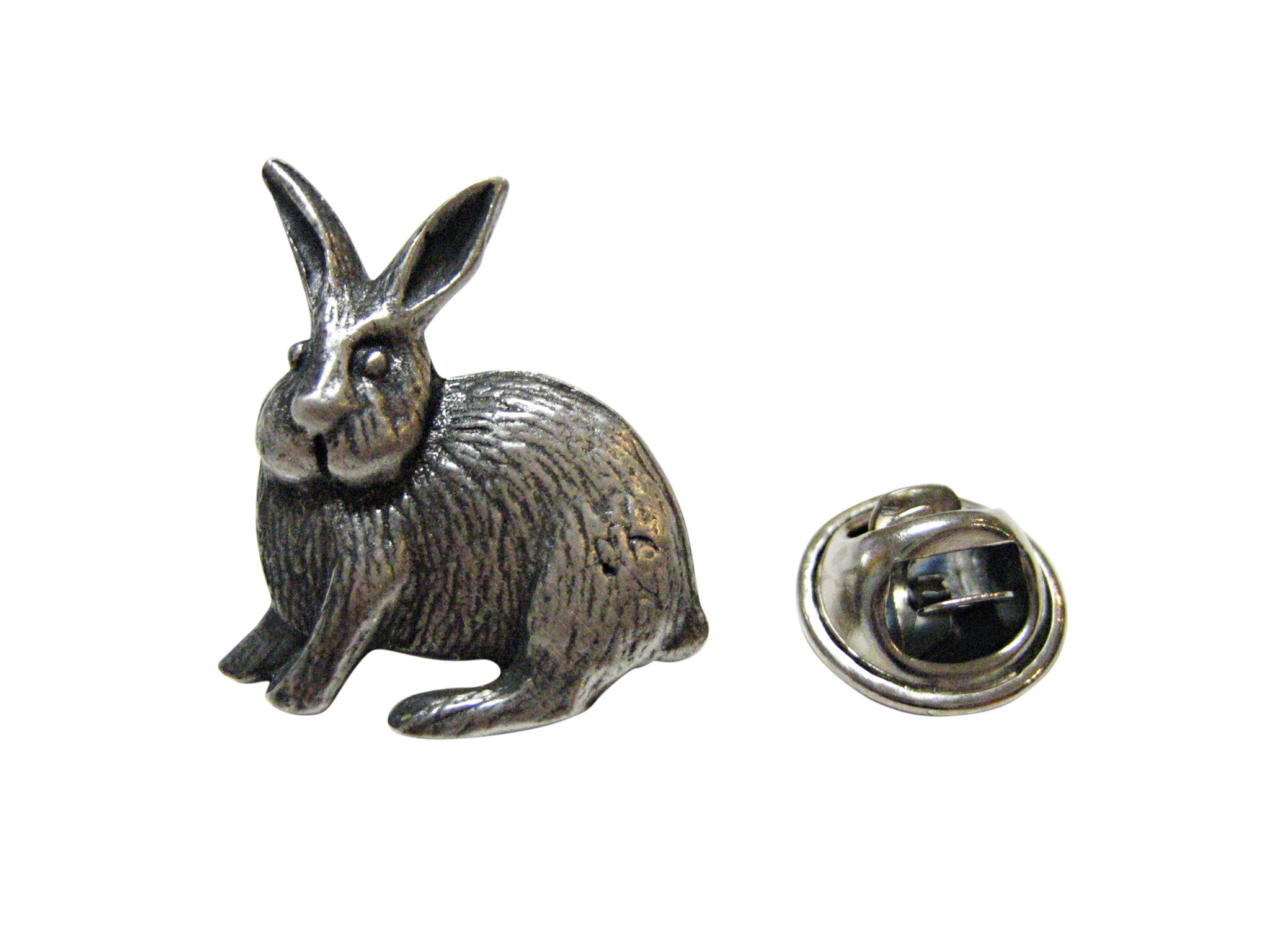 Textured Rabbit Hare Lapel Pin