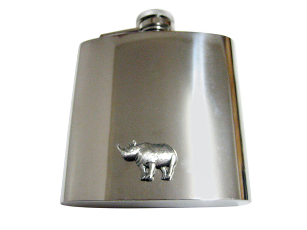Textured Rhino 6 Oz. Stainless Steel Flask