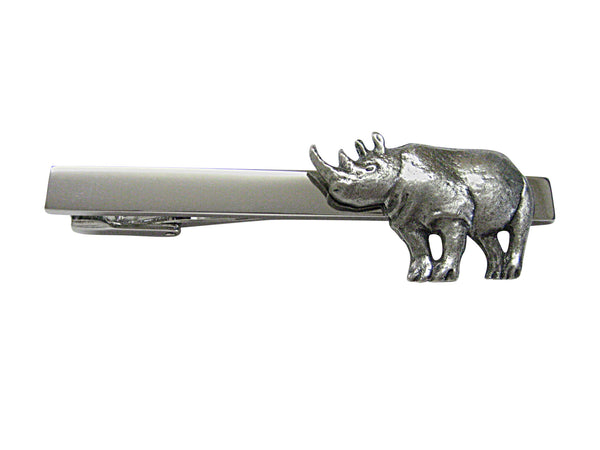 Textured Rhino Square Tie Clip