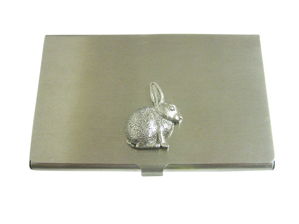 Textured Round Hare Rabbit Business Card Holder