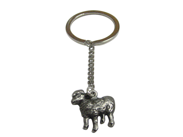 Textured Sheep Pendant Keychain