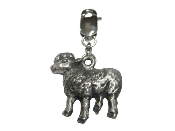 Textured Sheep Pendant Zipper Pull Charm