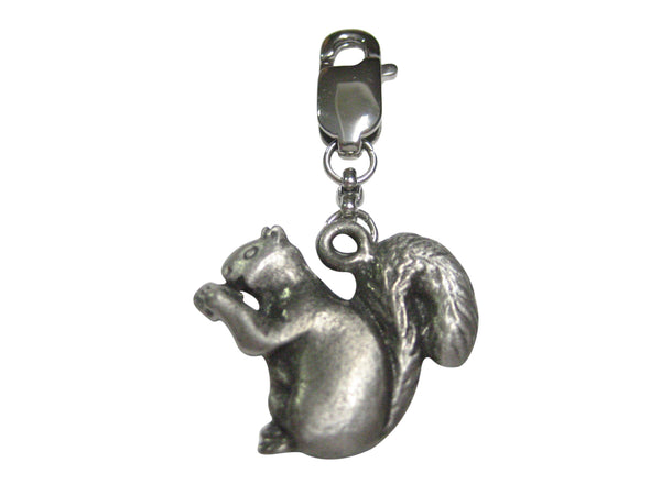 Textured Squirrel Pendant Zipper Pull Charm