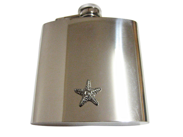 Textured Starfish 6 Oz. Stainless Steel Flask
