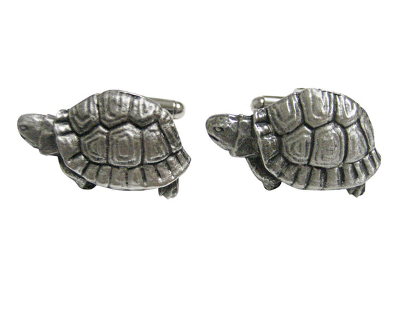 Textured Turtle Tortoise Pendant Cufflinks