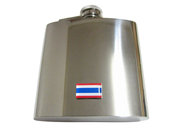 Thailand Flag Pendant 6 Oz. Stainless Steel Flask