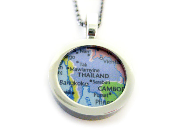 Thailand Map Pendant Necklace