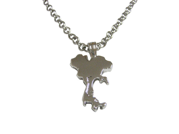Thailand Map Shape Pendant Necklace