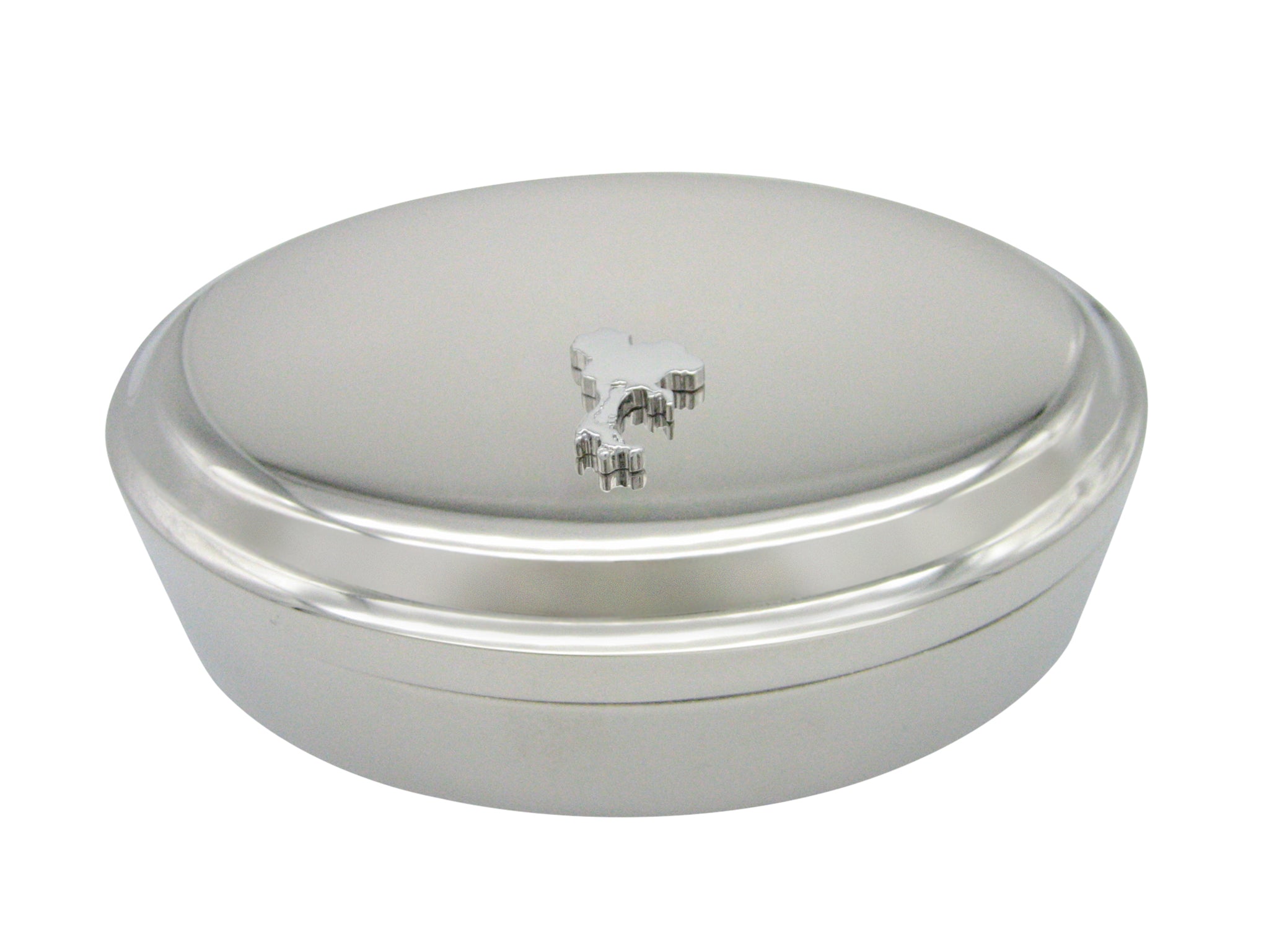 Thailand Map Shape Pendant Oval Trinket Jewelry Box