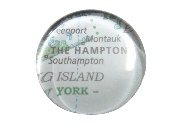 The Hamptons New York Map Pendant Magnet