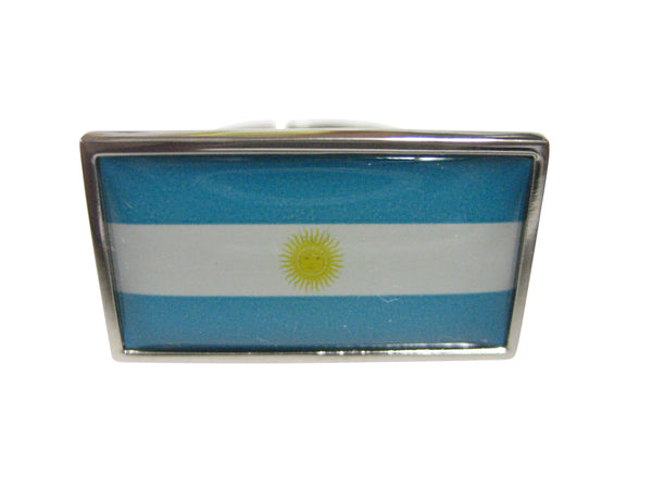 Thin Bordered Argentina Flag Adjustable Size Fashion Ring