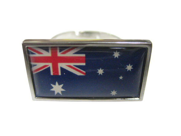 Thin Bordered Australia Flag Adjustable Size Fashion Ring