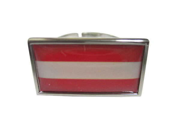 Thin Bordered Austria Flag Adjustable Size Fashion Ring