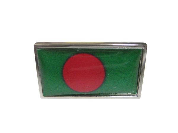 Thin Bordered Bangladesh Flag Adjustable Size Fashion Ring