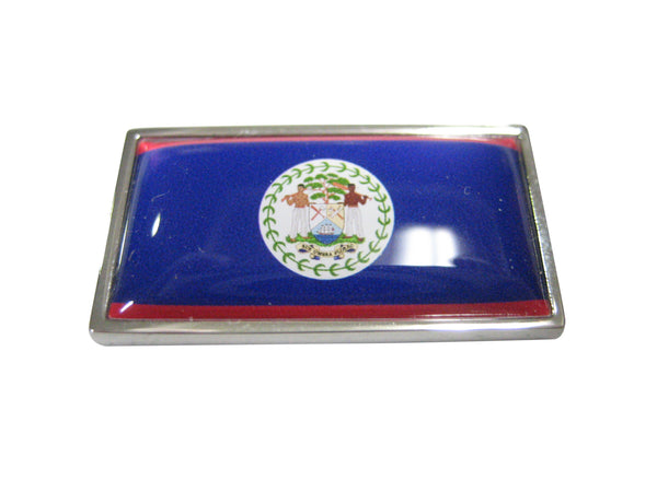 Thin Bordered Belize Flag Magnet