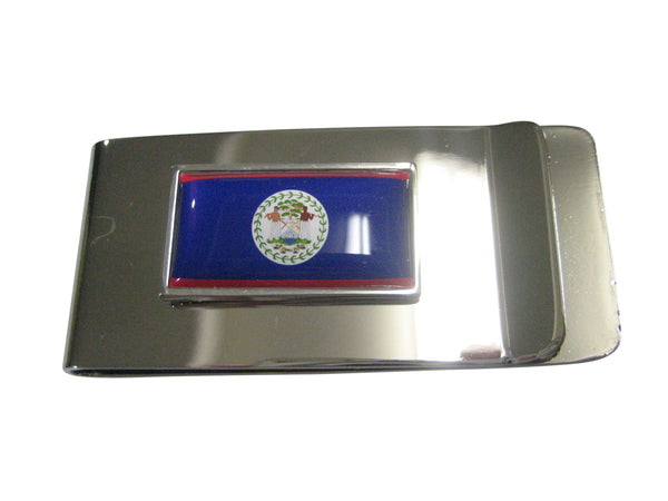 Thin Bordered Belize Flag Money Clip