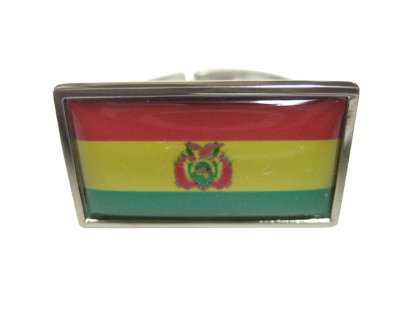Thin Bordered Bolivia Flag Adjustable Size Fashion Ring