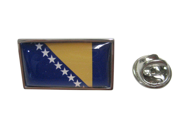 Thin Bordered Bosnia and Herzegovina Flag Lapel Pin