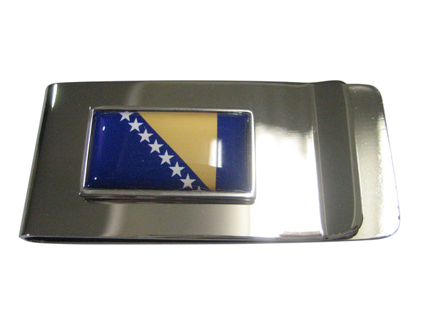 Thin Bordered Bosnia and Herzegovina Flag Money Clip