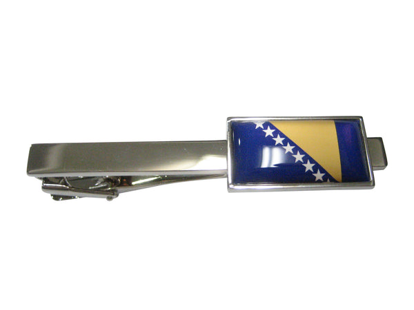 Thin Bordered Bosnia and Herzegovina Flag Tie Clip