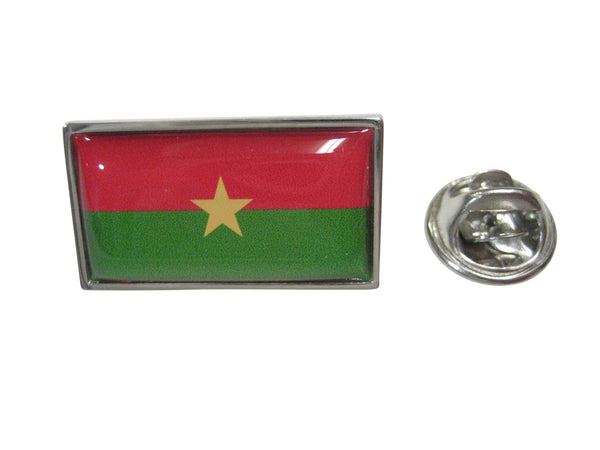 Thin Bordered Burkina Faso Flag Lapel Pin