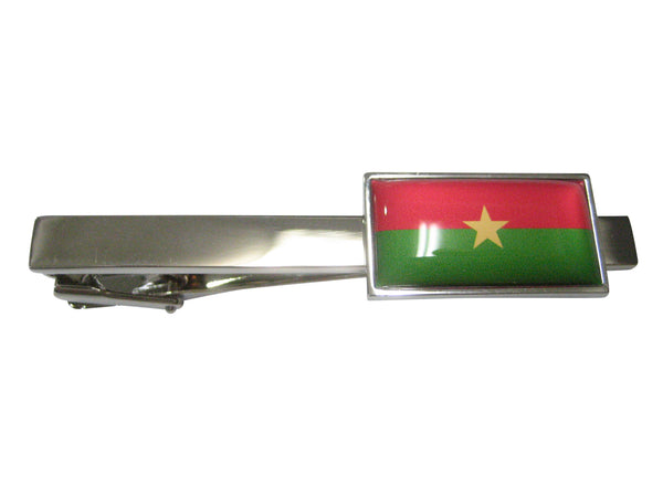 Thin Bordered Burkina Faso Flag Tie Clip
