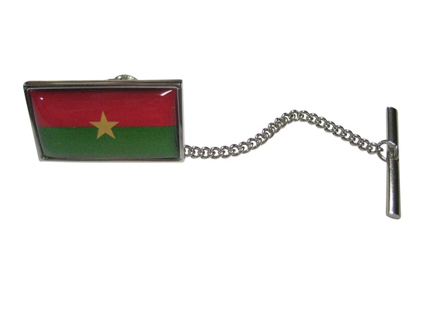 Thin Bordered Burkina Faso Flag Tie Tack