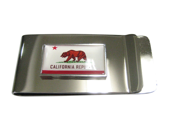 Thin Bordered California State Flag Money Clip