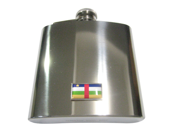 Thin Bordered Central African Republic Flag 6oz Flask