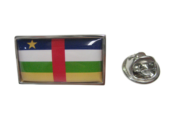 Thin Bordered Central African Republic Flag Lapel Pin